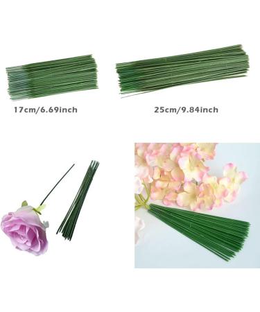 100 pcs 6.69 inch Plastic Floral Stem Wire for DIY Crafts - Green 17cm Artificial Flower Rod | Bouquet Arrangements Decor Supplies - Buy Online on GoSupps.com