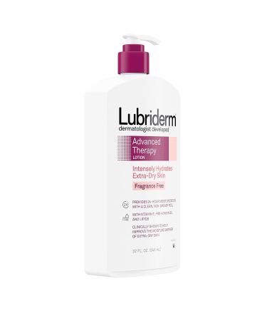 Lubriderm Advanced Therapy Fragrance-Free Moisturizing Lotion 32 fl. oz - Intense Hydration for Extra Dry Skin - Buy Online on GoSupps.com