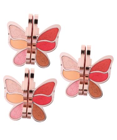 FRCOLOR 3 Pcs Eyeshadow Palette Glitter Makeup Creme Eyeshadows Creamy Blush Girl Eye Shadow Rose Woman Tray 1 count (Pack of 1) As Shown 2x3pcs