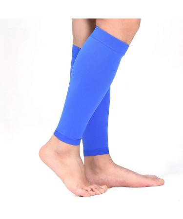 TOFLY Calf Compression Sleeve 20-30mmHg for Men & Women - 1 Pair Footless Compression Socks for Leg Support, Shin Splint, Pain Relief - XL Blue (S-5XL) - Buy Online on GoSupps.com