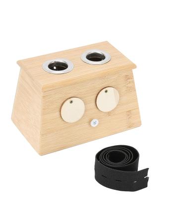 Moxa Massage Box - 2 Holes Bamboo Moxibustion Tool & Roller Stick Holder for Pain Relief | International Shipping - Buy Online on GoSupps.com