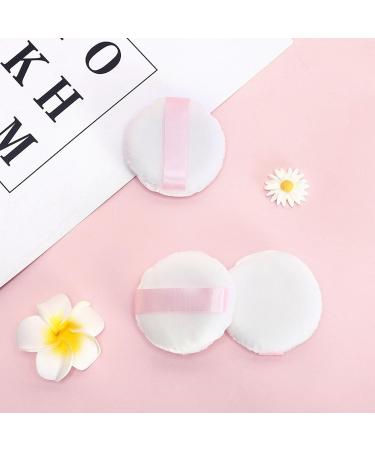 Makeup Powder Puff Small Portable Face Powder Puff 2.4 Inch Diameter Ribbon Band Raised Pile for Salon - Buy Online on GoSupps.com