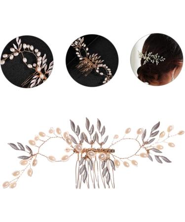 minkissy Piece Beads bridesmaid wedding hair accessories comb blush Mesh makeup bride hair accessories for bride headgear wedding hair clips for brides pearl set plate - Buy Online on GoSupps.com