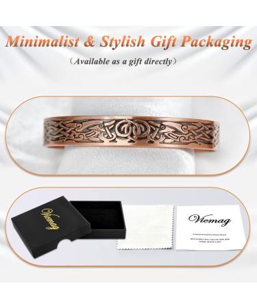 VicMAG Copper Magnet Hardship Bracelet for Men - Arthritis Pain Relief | Adjustable Pure Copper Cuff with Gift Box - Buy Online on GoSupps.com