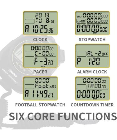 JUNSD Professional Stopwatch Timer for Sports 100 Lap Stopwatch Digital Sports Stopwatch with Countdown Timer 100 Lap Memory 0.001 Second Timing Water Resistant  Black - Buy Online on GoSupps.com