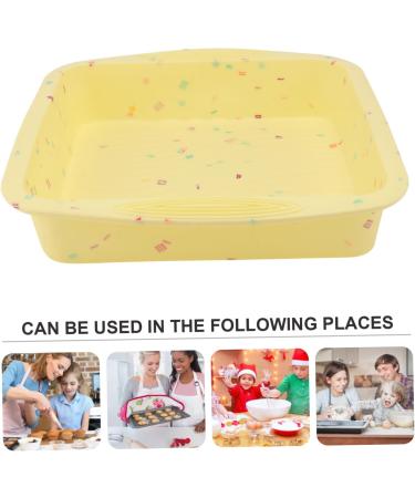 IMIKEYA 3 Pcs Cake Mold Roasting Pan Baking Pans Cupcakes Cupcake Pans Silicone Baking Molds Silicone Mold Silicone Baking Pan Non-Stick Baking Mold Silicone Bakeware Oven Silica Gel Fudge 26.5x24.5cmx3pcs Yellowx3pcs - Buy Online on GoSupps.com