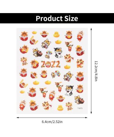 Self-Adhesive Manicure Accessories Hand-made Animal Prints Nail Stickers Tiger Decals Nail Art Decorations Nail Slider(Style 6) - Buy Online on GoSupps.com