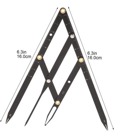 Healeved 3 Pcs Second Generation Scale Brow Stencils Eyebrow Measuring Rulers Eyebrow Tools Stainless Steel 25x5x0.6cmx3pcs Blackx3pcs - Buy Online on GoSupps.com