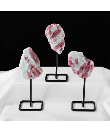 Crystal Rough Natural Rough Stones Pink Tourmaline with Display Stand Pink Crystal Original Speciment Raw Tourmaline of Plum Blossom for Home Decor Jewelry DIY Reiki Wicca Stone Set - Buy Online on GoSupps.com