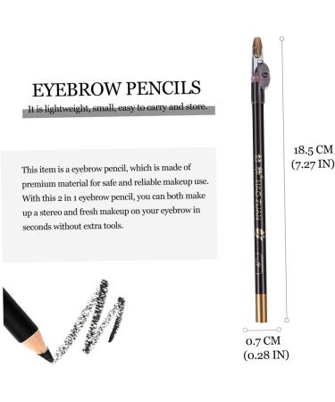 BIUDECO 16 Pcs Pencil Sharpener Eyebrow Pencil Lasting Eyebrow Pencil Waterproof Eyebrow Pen Black Wooden - Buy Online on GoSupps.com