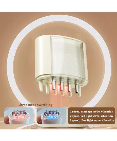 2-in-1 Scalp Massage Brush & Hair Oil Applicator for Hair Growth - Electric Scalp Massager Treatment (White) - Buy Online on GoSupps.com