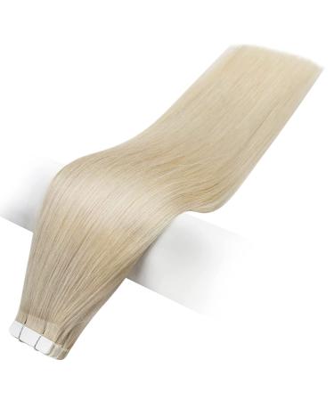 Full Shine 18 Inch Tape In Human Hair Extensions 60 Platinum Blonde - 50g 20pcs - Buy Online on GoSupps.com