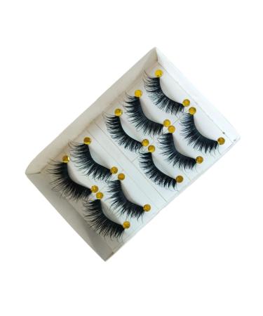 minkissy 5 Pairs False Eyelashes Natural False Magnetic Eyelashes Fake Eyelashes Pestanas Postizas Naturales False Lashes Lashes Natural Eyelashes Extend 3D Dense