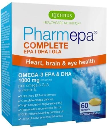 Buy Pharmepa Complete Omega 3 & Omega 6-GLA Oil 1000 mg | Fast-Acting RTG EPA & DHA | Longvida Curcumin 500 mg - Premium Quality International Shipping - Buy Online on GoSupps.com