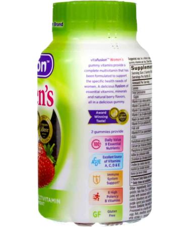 VitaFusion Womenâ€™s Complete Multivitamins - Natural Berry Gummies, 70 Count - Buy Online on GoSupps.com