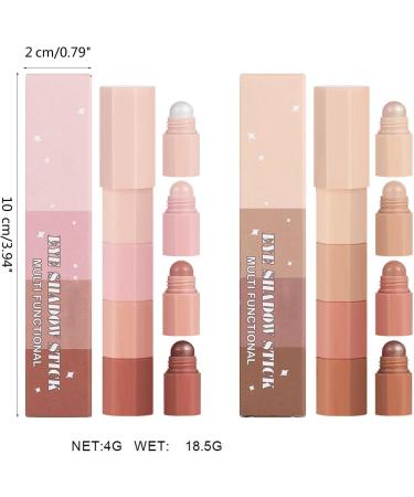 4 in 1 Eyeshadow Pencil Matte Fine Glitter Highly Pigmented for Face and Eyes - Buy Online on GoSupps.com