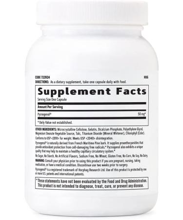 GNC Pycnogenol 50mg 120 Capsules - Circulatory Health Support - Buy Online on GoSupps.com