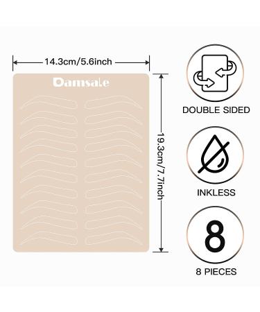 8 Pieces Eyebrow Tattoo Skin Practice  Double Sided Microblading Practice Skin Tattoo Skin Sheet No Ink Needed Practice Skin  Permanent Makeup Silicone Skins for Tattoo Eyebrow Beginner Salon (White) 8 Pieces single side white - Buy Online on GoSupps.com