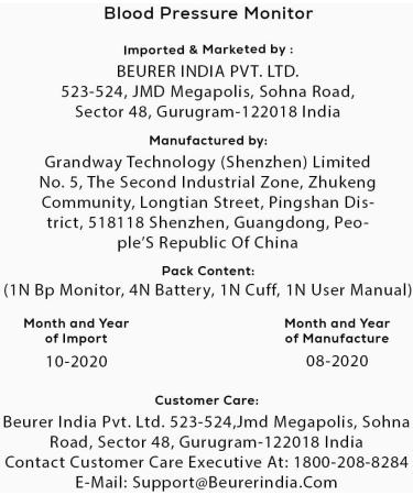 Beurer BC 30 Wrist Blood Pressure Monitor - Accurate Stylish and Portable | Buy Grey-White Online Worldwide - Buy Online on GoSupps.com