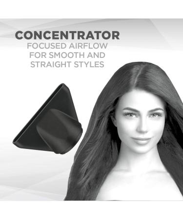 Conair Ionic Ceramic Hair Dryer 1875W with Diffuser & Concentrator - Black - Buy Online on GoSupps.com