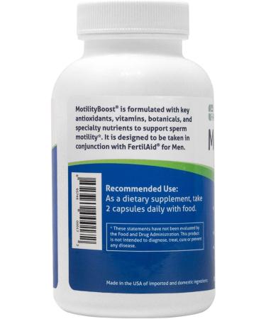 Fairhaven Health MotilityBoost for Men - 60 Capsules | Enhance Male Fertility & Sperm Health - Buy Online on GoSupps.com