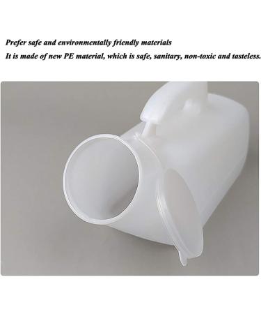 Potty Male Urinal Long Neck Incontinence Pee Bottle Clear Plastic 1200 Ml Spill Proof Device Portable Urinal Bottle Snap-On Lid - Buy Online on GoSupps.com