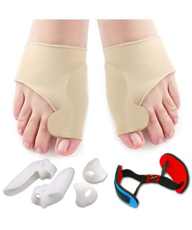 Bunion Corrector for Women and Men Bunion Pain Relief Protector Sleeves Kit - Relief Pain in Hallux Valgus, Big Toe Spacer Separators Brace Straighteners Splint 1