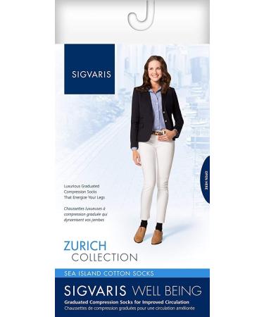 Sigvaris Women's SEA Island Cotton 151 Knee-High Compression Socks 15-20mmHg - Black, Size 7-9 - Buy Online on GoSupps.com