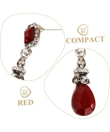 2pcs Clips Pierced Long Women Earring Vintage Ear Black Earrings No mediumx3pcs Redx3pcs - Buy Online on GoSupps.com
