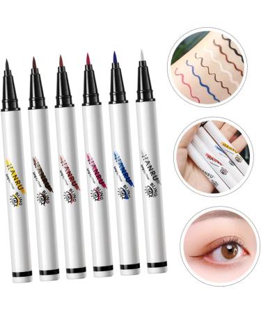 IWOWHERO 6pcs Eyeliner Pen Eye Liner Pencils White Eye Liner Makeup Supplies Liquid Eyeliner Eye Liners Abs - Buy Online on GoSupps.com