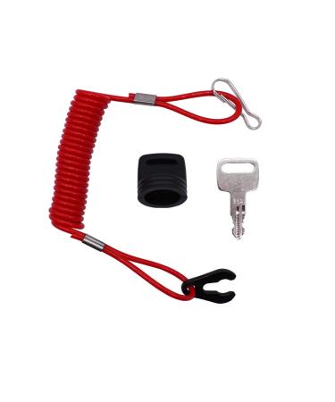 AIB2C MarineEmergency Stop Lanyard 682-82556-00-00 & Key Cap Kit 703-82577-00-00 752 Key 90890-56014-00 Replacement for Yamaha Outboard Marine