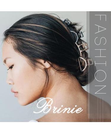Brinie Gold Metal Claw Clips Set - Pack of 3 | Hair Accessories for Women and Girls - Buy Online on GoSupps.com