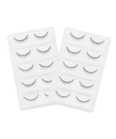 minkissy 20 Pairs Fake Eyelashes Decked Accessories Lash Accessories Makeup Accessories Make up Accessories Girls' Accessories Fake Lashes Natural Su High-grade Fiber Cross 5d