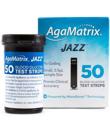 AgaMatrix 50 Piece Jazz Test Strip 0.05 lb - Reliable Glucose Testing Strips - Buy Online on GoSupps.com