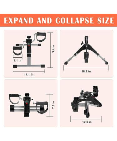 TABEKE Portable Folding Pedal Exerciser for Arm and Leg Workout - Under Desk Bike Stationary Cycle - Buy Online on GoSupps.com