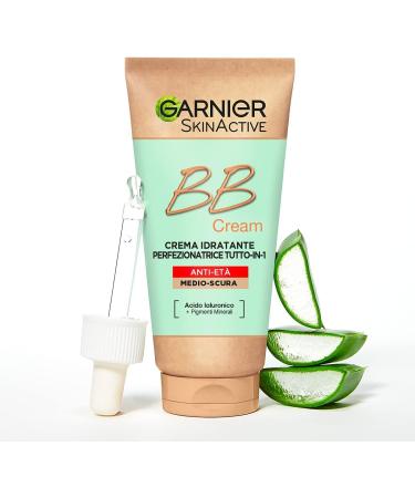  Garnier Garnier SkinActive Anti-Aging BB Cream for even skin tone and wrinkles natural appearance enriched with hyaluronic acid Aloe Vera and - Buy Online on GoSupps.com