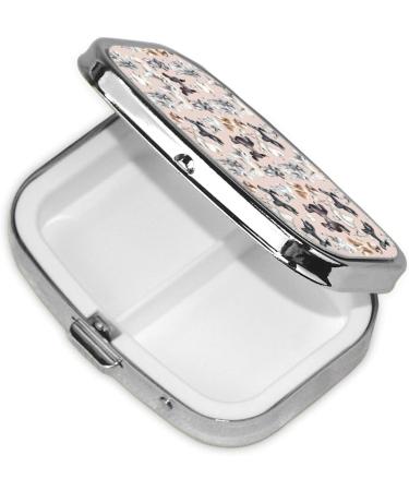 Stylish Poodle Dog Pill Box - Portable Electroplated Medication Organizer with Safe Plastic Partitions - Buy Online on GoSupps.com