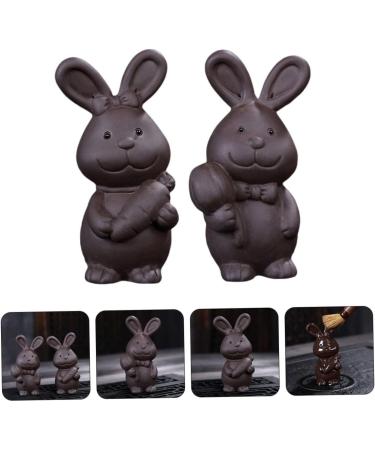 Alipis 2pcs Tea Pet Ornament Rabbit Purple Clay Ceramics - Buy Online on GoSupps.com
