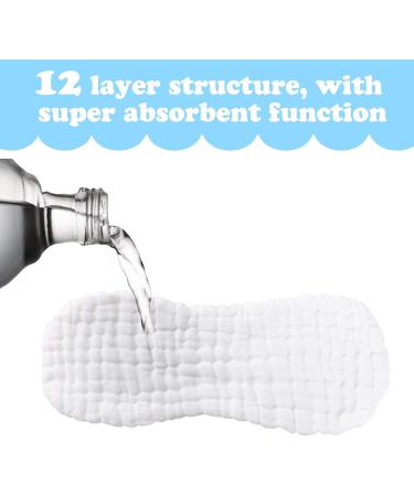 Happy Cherry Washable Cotton Diaper Inserts - 12 Reusable Baby Diapers (10 White + 2 Extra) | Eco-Friendly International Shipping - Buy Online on GoSupps.com