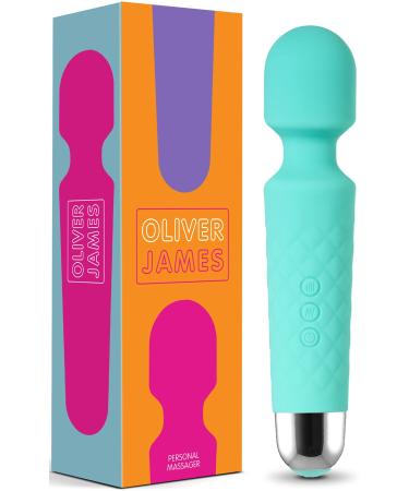Oliver James Personal Body Massager - Quiet, Waterproof, Powerful, Wireless, Rechargeable Travel Massager - 20 Vibration Patterns & 8 Speeds - Full Body Relaxation and Muscle Tension Relief (Green)