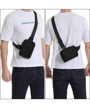 Dongker Sling Crossbody Bag - Waterproof Small Shoulder Bag for Men & Women | Adjustable Straps Perfect for Hiking Traveling Climbing - Black - Buy Online on GoSupps.com