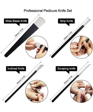 Hagsnec 4 Pieces/Manicure Tool Set Pedicure Knife Set Toenail Pedicure Set with Storage Box - Buy Online on GoSupps.com