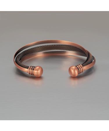 ENermagix Magnetic Copper Bracelets for Men & Women - 99.9% Solid Copper Cuffs with 3518 Gauss Magnets - Buy Online on GoSupps.com