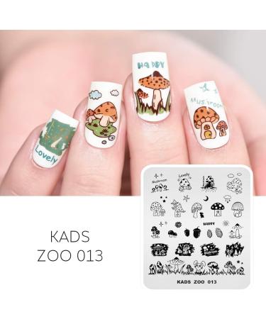 KADS Nail Art Stamping Plates Set Image Template Stencils Pattern with Stamping Plates Holder Case Organizer (ZO013) - Buy Online on GoSupps.com