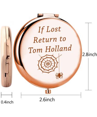 FUSTMW Spider Compact Mirror - Funny Spider Gifts for Tom Holland Super Fans - Double Sided Magnification (Rose Gold) - Buy Online on GoSupps.com