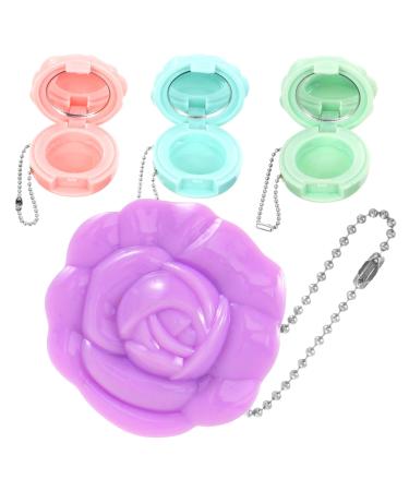 Beavorty Empty Eyeshadow Case 4pcs Round Eye Shadow Box Lipstick Plate Plastic Pack Empty Eyeshadow Case