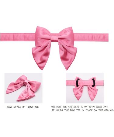 Lionet Paws Bowtie Dog Halison - Comfortable Silk Dog Collar with Removable Fly for Medium Dogs (Neck 34-55cm) - 1 Pack - Peach Color - Buy Online on GoSupps.com