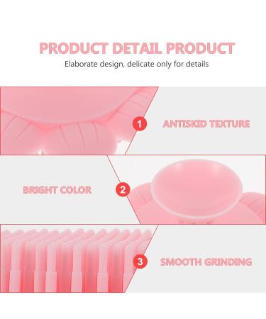 Silicone Body Scrubber Shampoo Massager Brush | Baby & Kids Hair Scalp Exfoliator | Pink - Buy Online on GoSupps.com