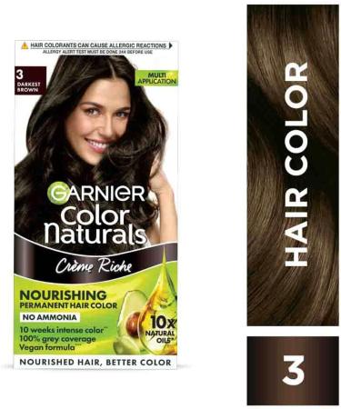 Garnier Color Naturals Shade 3 Darkest Brown Darkest Brown - Buy Online on GoSupps.com