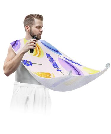 Macaroon Beard Bib Apron Beard Bib Hair Catcher for Men Shaving and Trimming Non-Stick Waterproof Beard Cape Grooming Cloth with 2 Suction Cups Gifts for Men